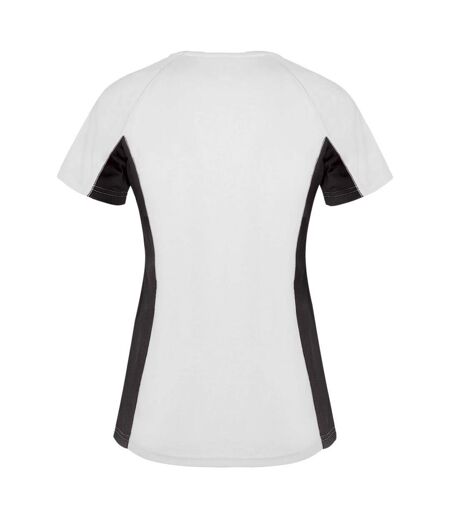 T-shirt shanghai femme blanc / anthracite Roly