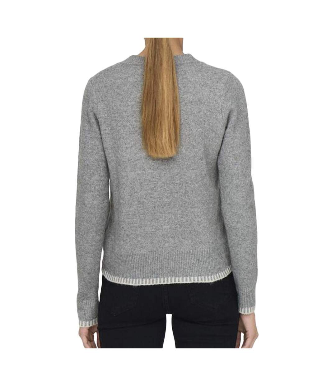 Pull gris femme jdy sage - xl-2