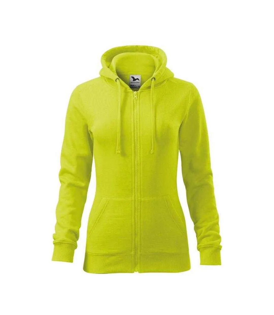 Womens/ladies Trendy Hoodie Lime Green Malfini-1