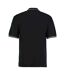 Mens Polo Shirt Black White Kustom Kit-2