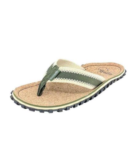 Tongs Homme Beige Vert Gumbies