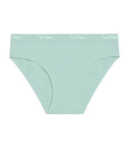 Lot de 3 slips femme  en coton uni et imprimé ceinture fine 2cm Pck12 Pierre Cardin