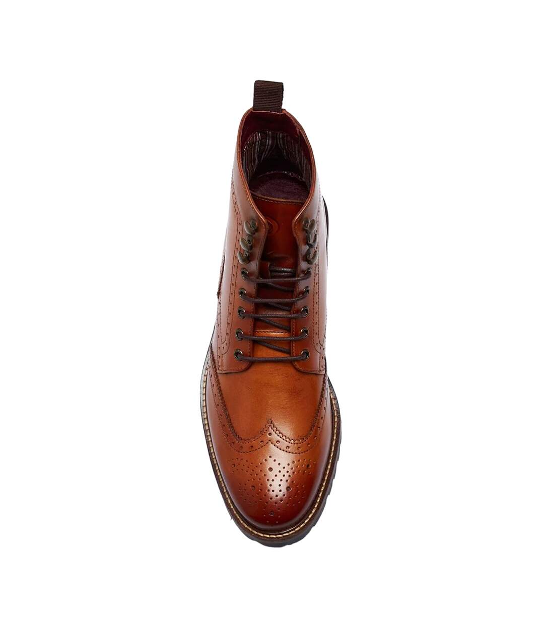 Mens boone leather boots tan Base London-4