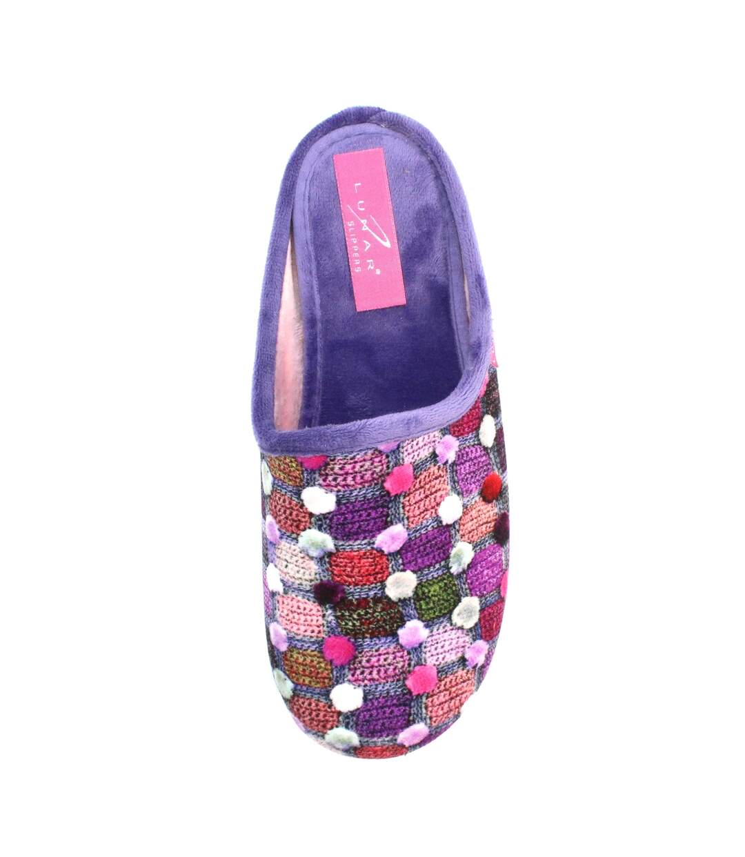 Chaussons crackle femme violet Lunar-4