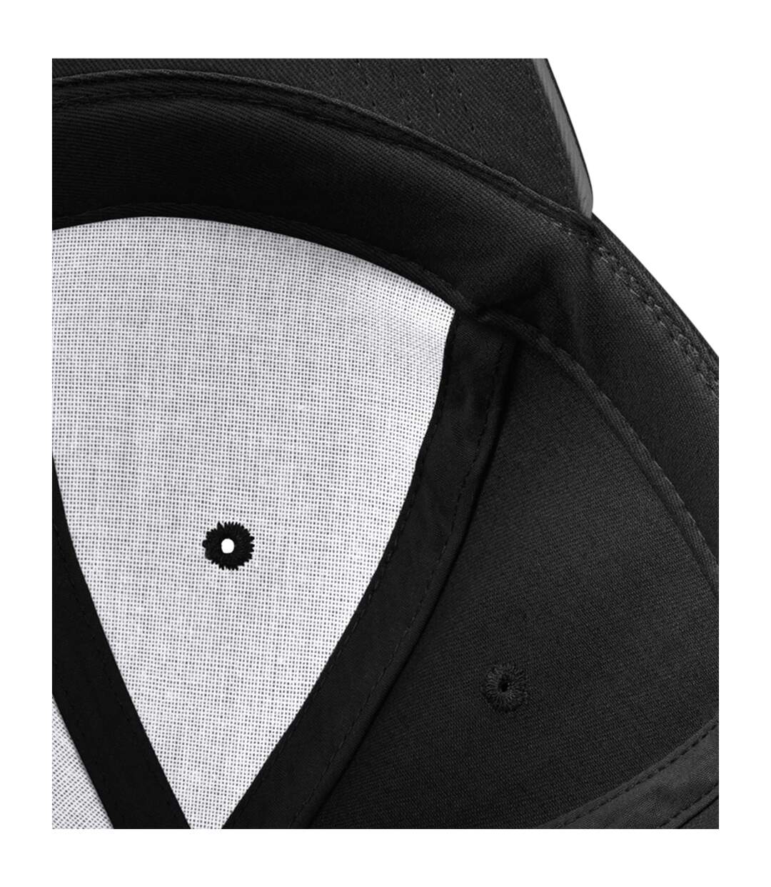 Casquette Motif/style 6 Panneaux Athleisure Noir Gris Foncé Beechfield-3