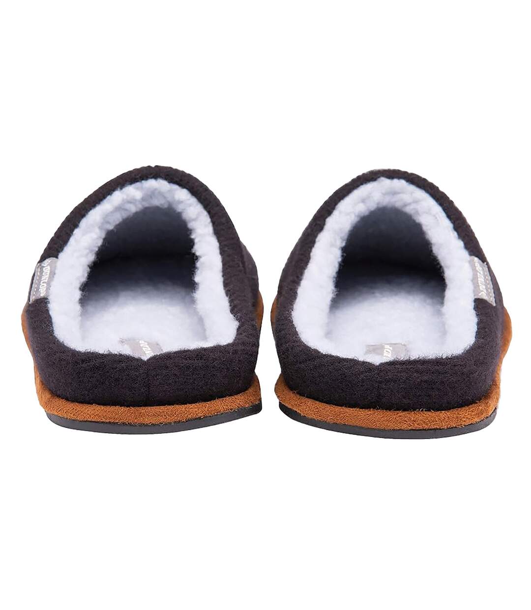 Mens Plush Lined Mule Slippers With Memory Foam-5