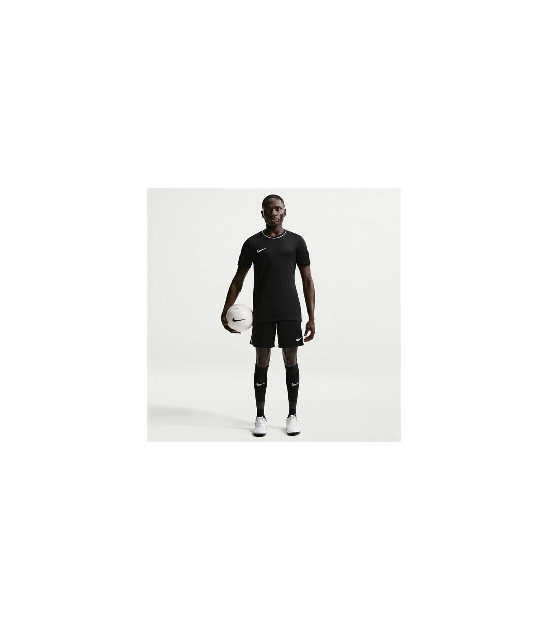 Maillot Manches Courtes Motif/style Passepoil Contrasté Park Homme Noir Nike-1