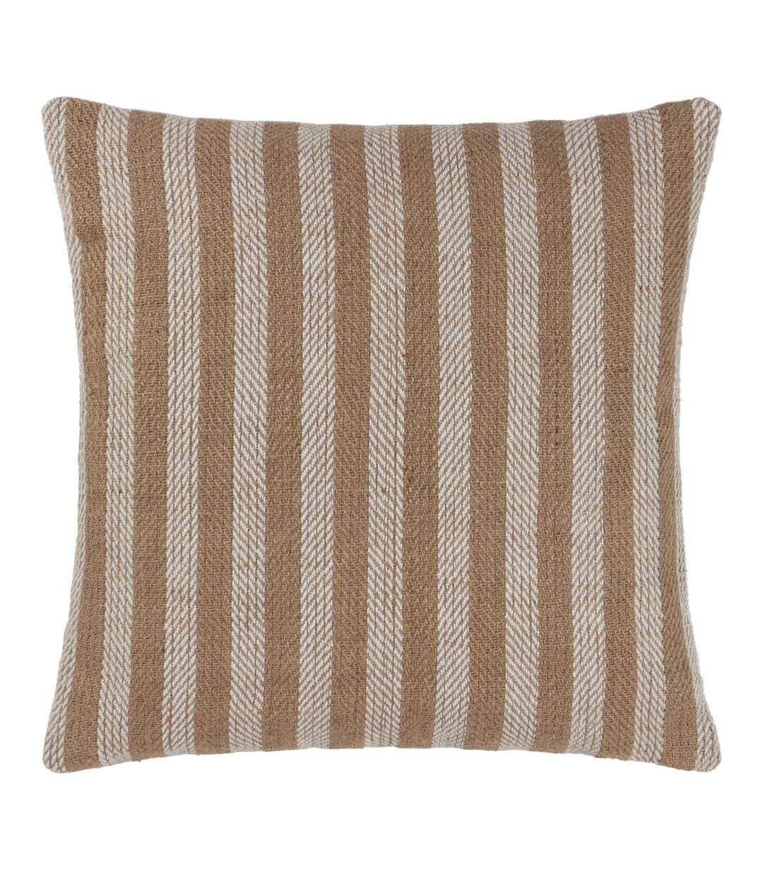 Strata woven stripe cushion cover 45cm x 45cm natural Yard