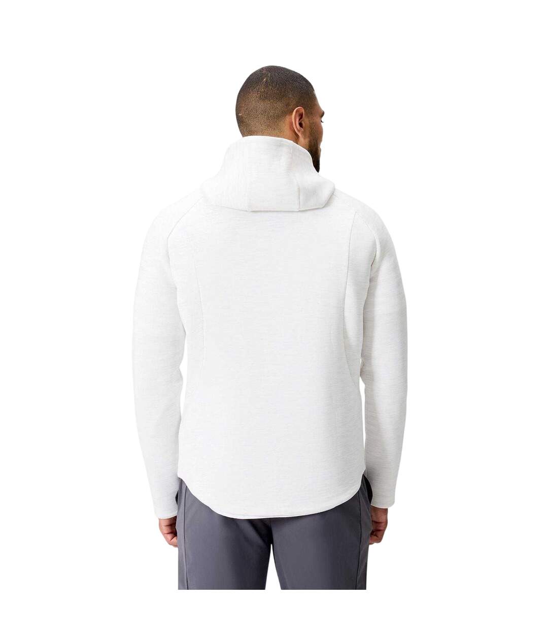 Mens Everest Regular Raglan Full Zip Hoodie White Marl Canterbury-3