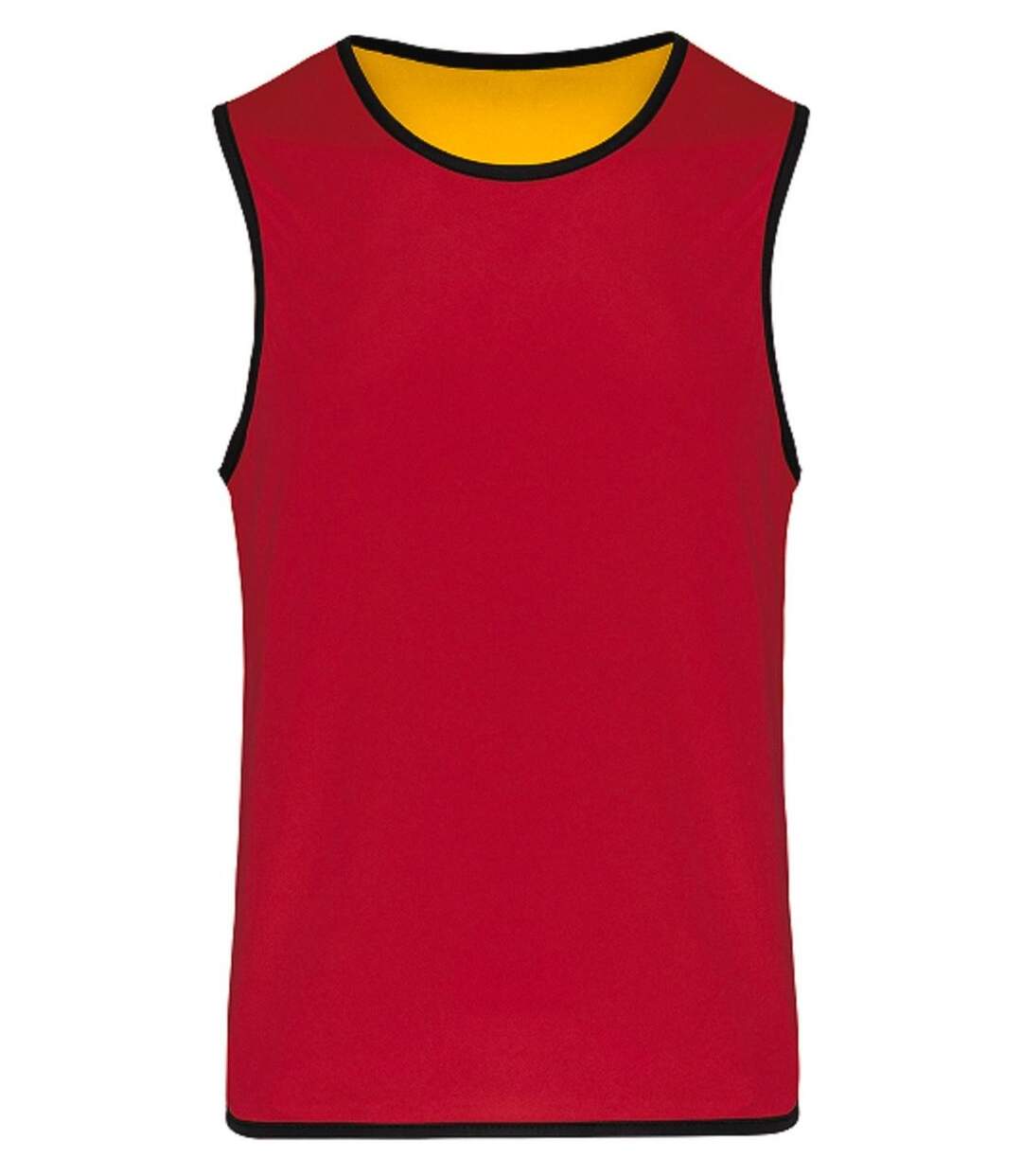 Chasuble de rugby réversible - Unisexe - PA044 - rouge - jaune-1