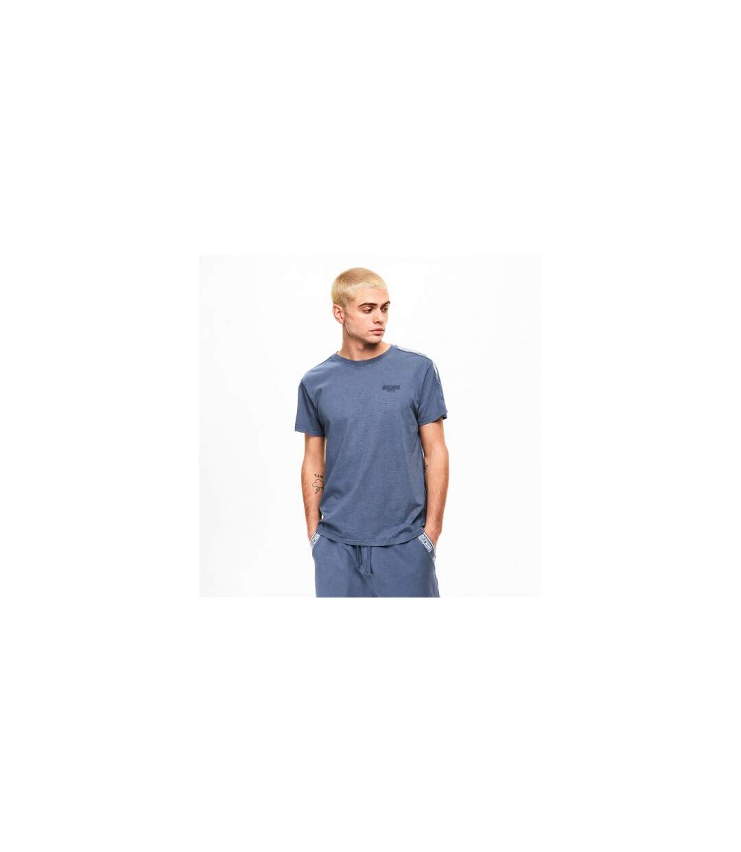 T-shirt Homme Bleu Moschino-1