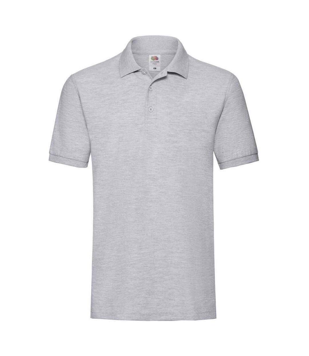 Polo premium homme gris clair chiné Fruit of the Loom-1