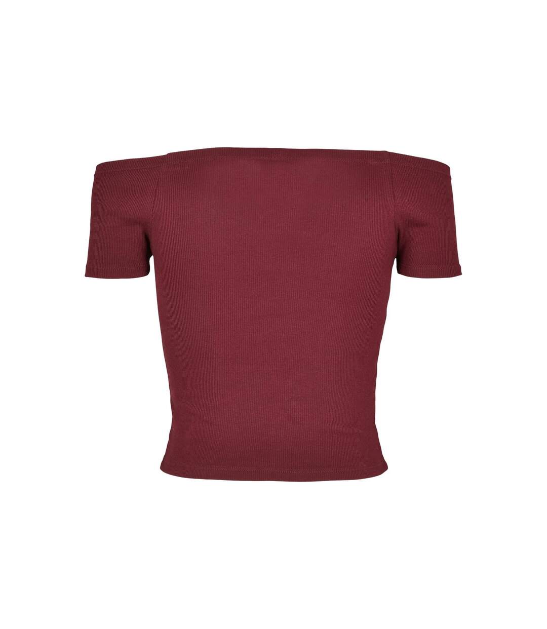T-shirt Motif/style Côtelé Femme Bordeaux Urban Classics-2