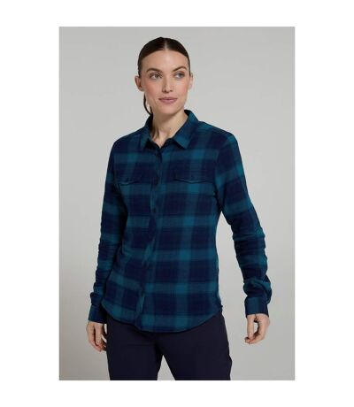 Womens/ladies willow flannel shirt dark teal Mountain Warehouse