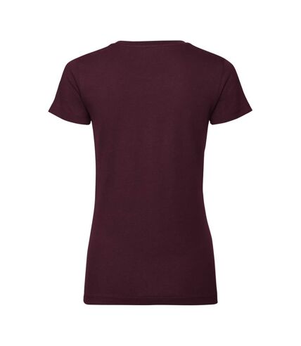 Russell Womens/Ladies Authentic Pure Organic Tee (Burgundy)