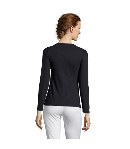SOLS Womens/Ladies Majestic Long Sleeve T-Shirt (Navy) - UTPC314