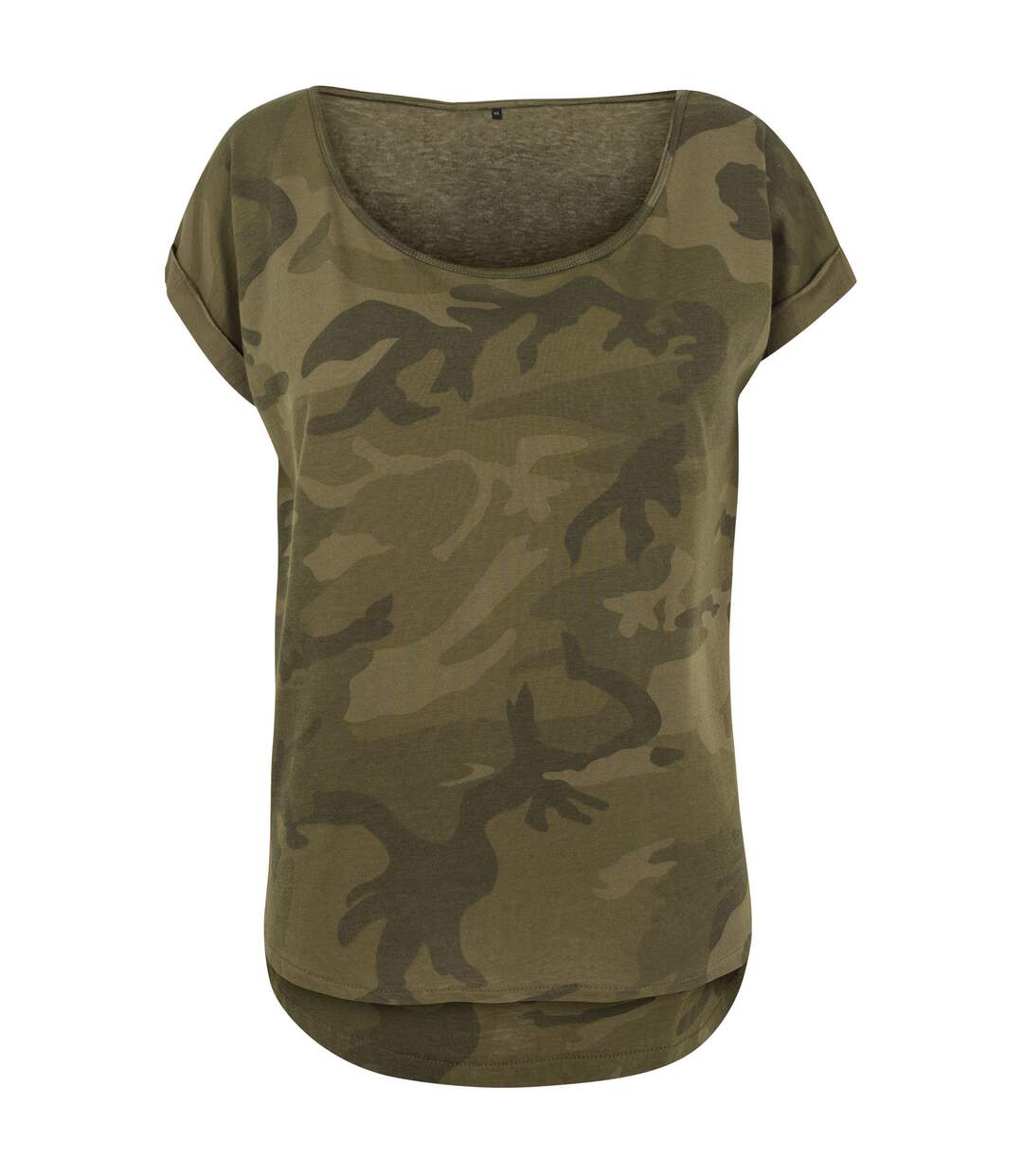T-shirt Motif/style Camouflage Femme Vert Camouflage Build Your Brand-1