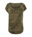 T-shirt Motif/style Camouflage Femme Vert Camouflage Build Your Brand-1