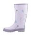 Womens/ladies Wildflower Wellington Boots Lilac Cotswold-3