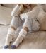 Ladies Fluffy Slouch Top Non Slip Thermal Bed Socks-3