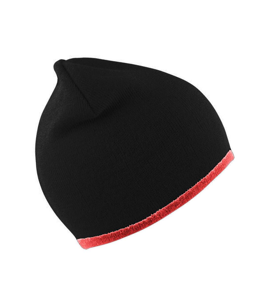 Bonnet réversible unisexe noir/rouge Result