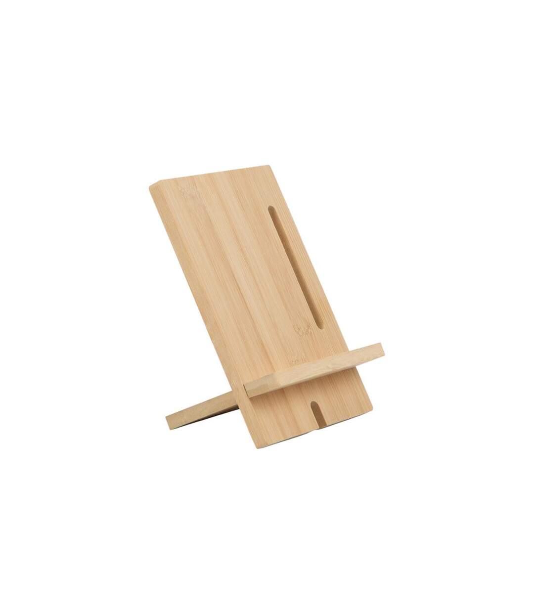 Support Smartphone & Tablette Bambou 20cm Marron-3