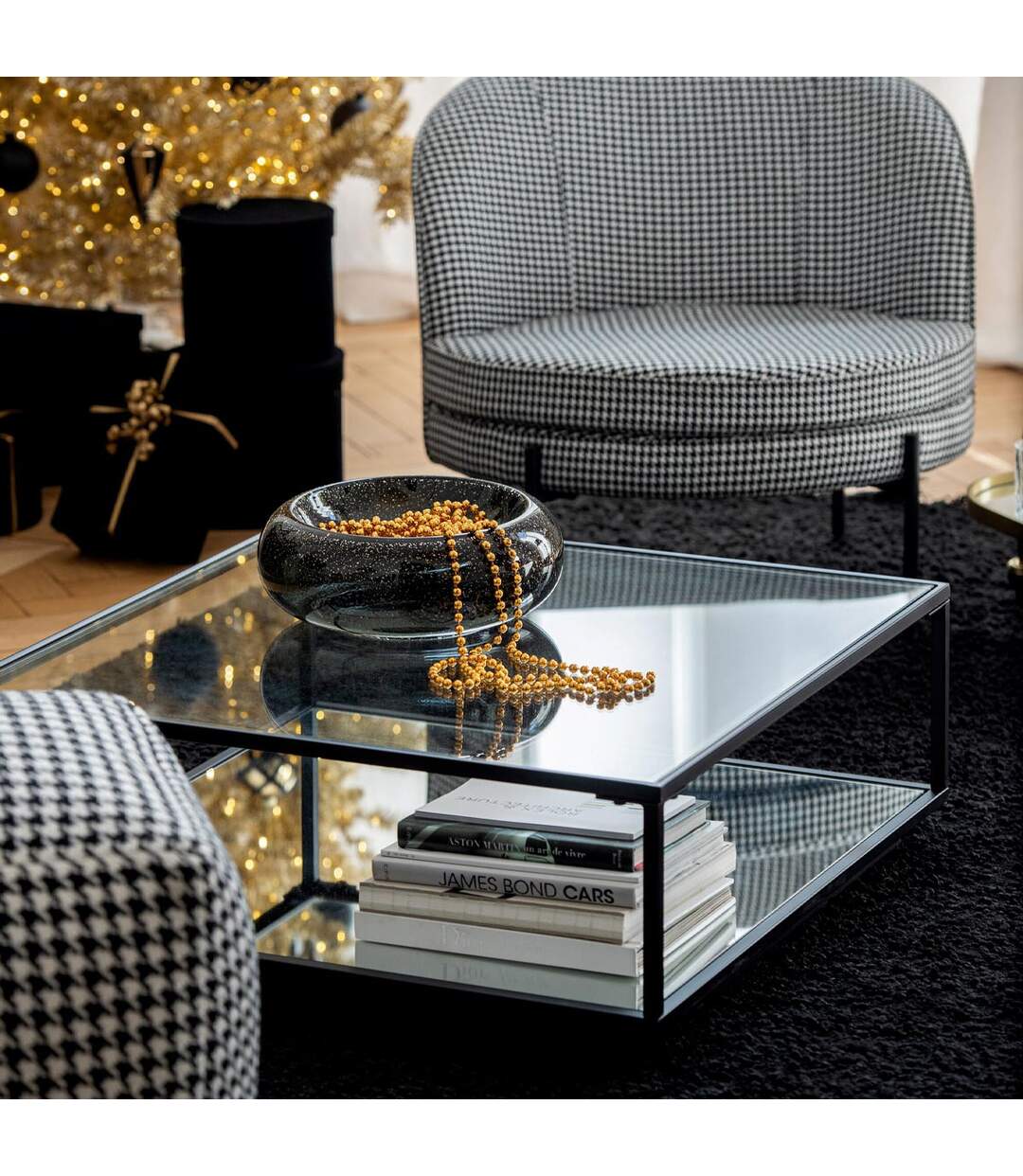 Coupelle Déco en Verre Carol 33cm Noir-3