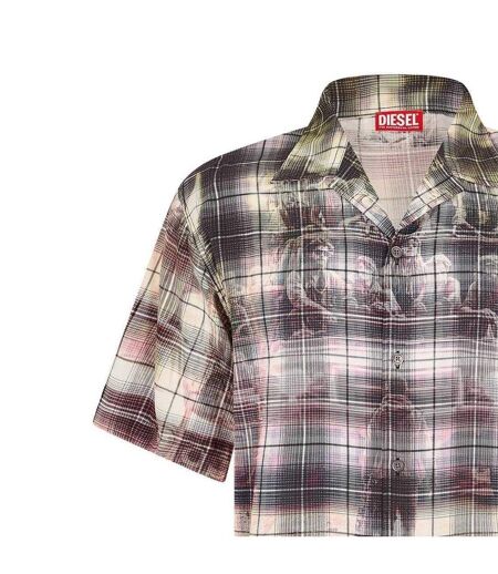 Mens S-tilborg Graphic Collared Shirt Black Diesel