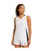Maillot Sans Manches Motif/style Panneau Contrasté Femme Blanc Bleu Foncé Nike-4