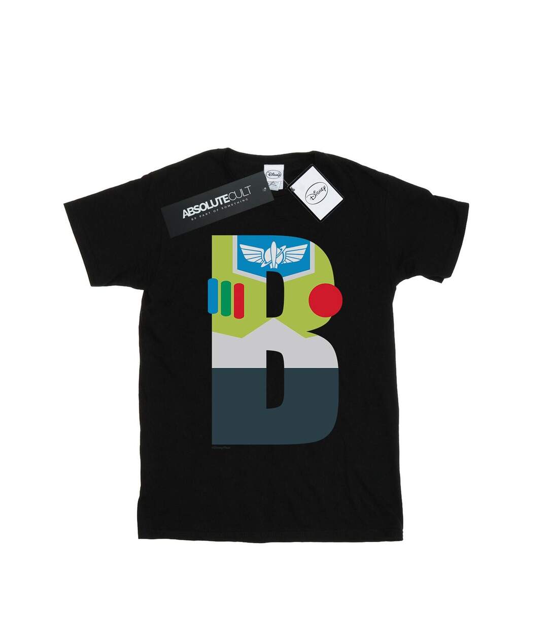 Disney Womens/Ladies Alphabet B Is For Buzz Lightyear Cotton Boyfriend T-Shirt (Noir) - UTBI46921-1