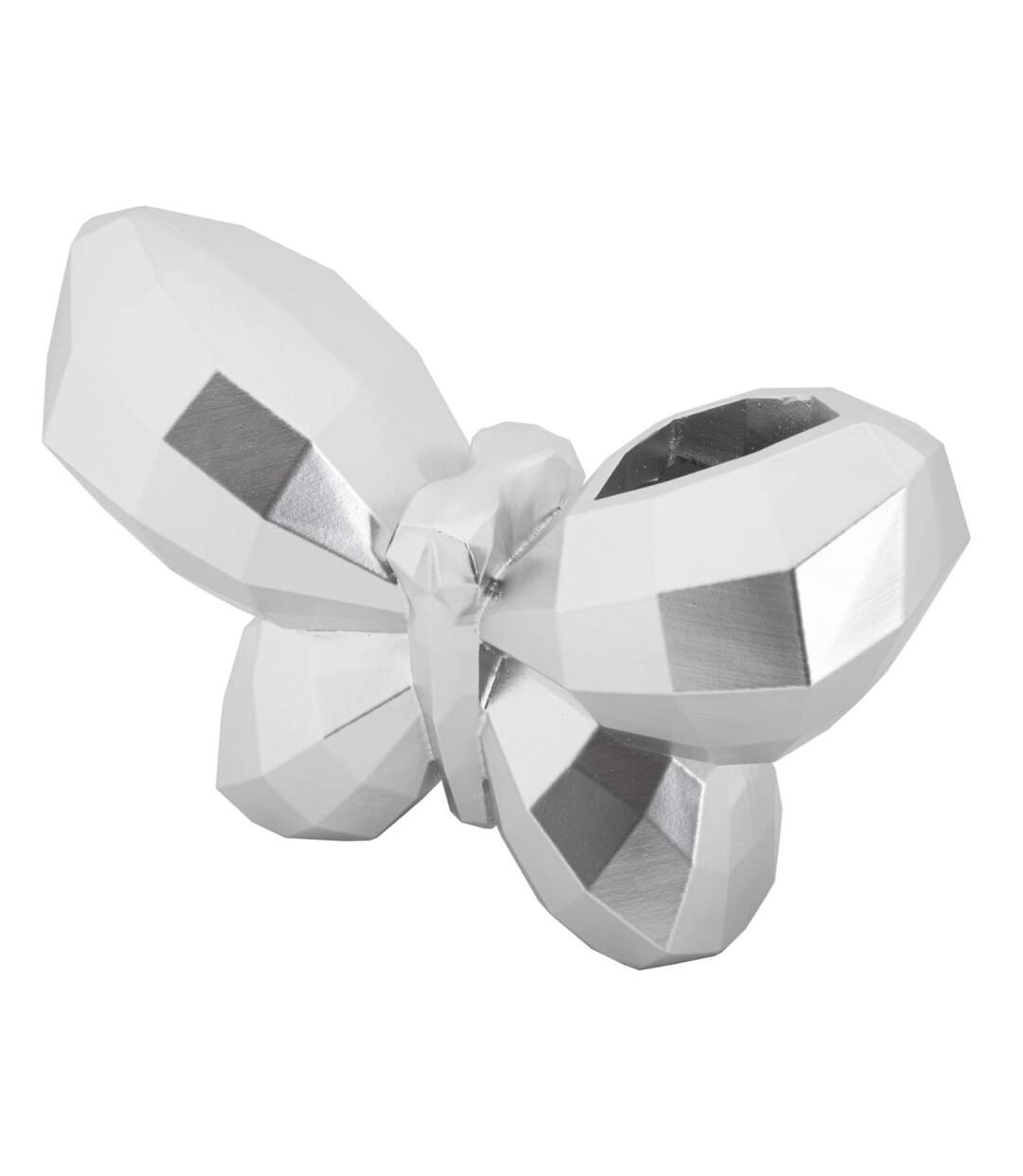 Vase Design en Résine Butterfly 22cm Argent-3