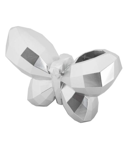 Vase Design en Résine Butterfly 22cm Argent