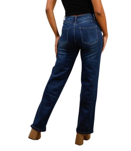 Jean Femme Wide Leg Taille Haute - Confort et Style en Bleu Grande Taille