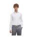 Mens Point Collar Long-sleeved Shirt White Boss-4