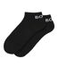 Pack Of 2  Unisex Adult Ankle Socks  Black Boss-2