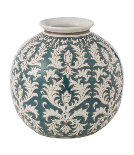 Vase Déco en Verre Victoria 24cm Vert & Blanc