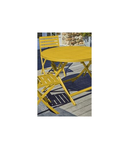 Table de Jardin Pliante Marius 110cm Moutarde