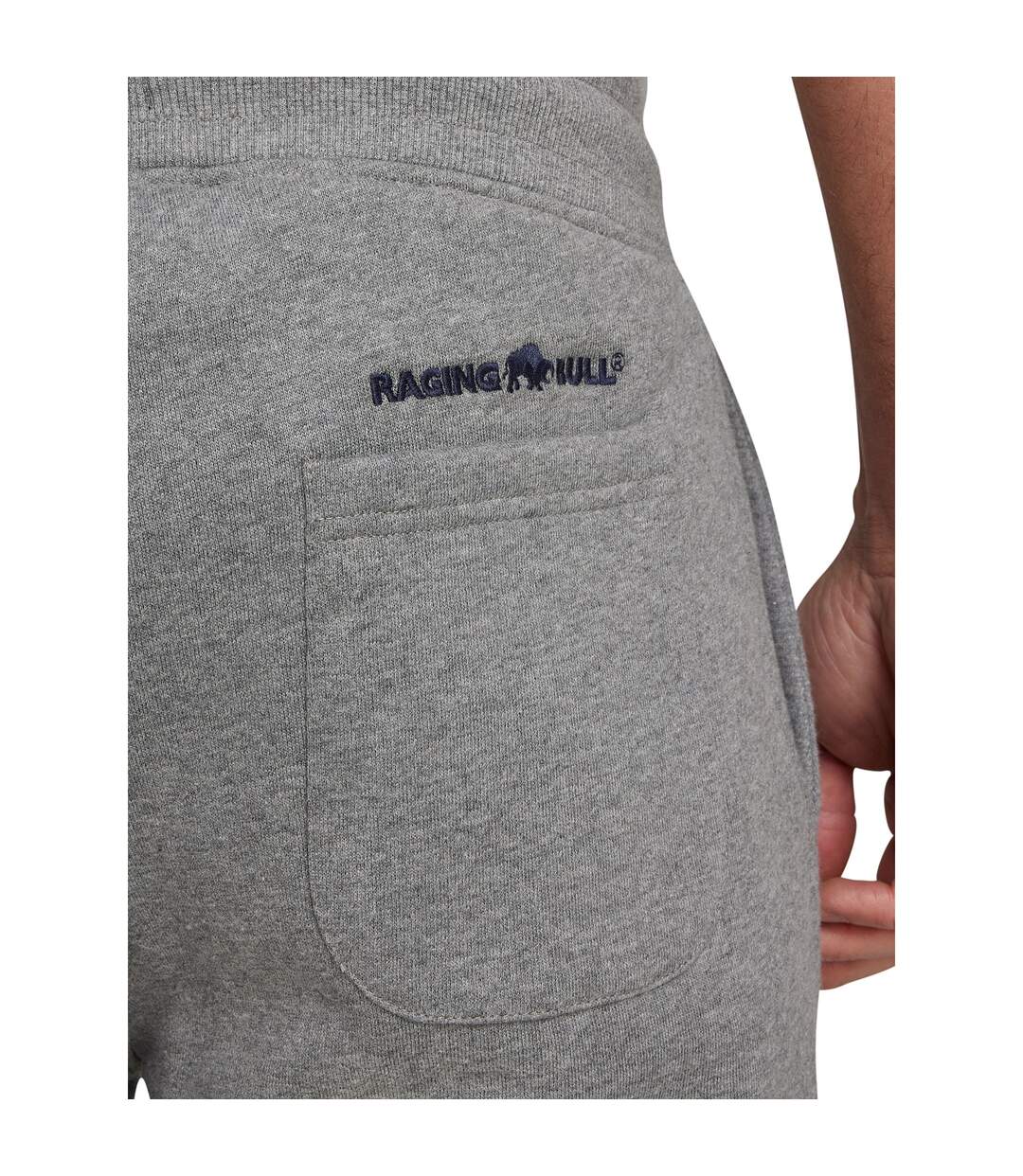 Mens Classic Jersey Shorts Grey Marl Raging Bull-2