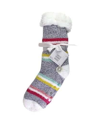 Ladies Soft Fluffy Lounge Socks | Warm Cosy Home Slipper Socks