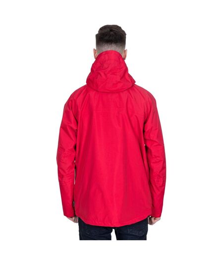 Trespass Mens Corvo Hooded Full Zip Waterproof Jacket/Coat (Red)