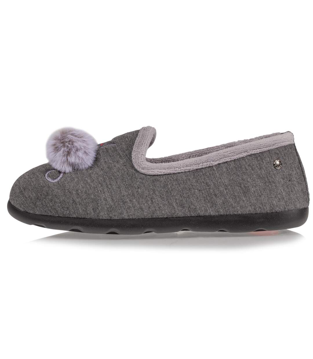 Isotoner Chaussons Mocassins femme pompom