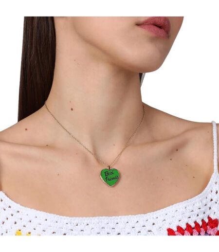 Best Friends Heart Necklace 38cm Green Gold Chiara Ferragni