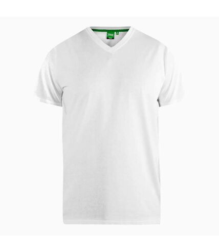 Duke Mens Signature-1 V-Neck T-Shirt (White) - UTDC166