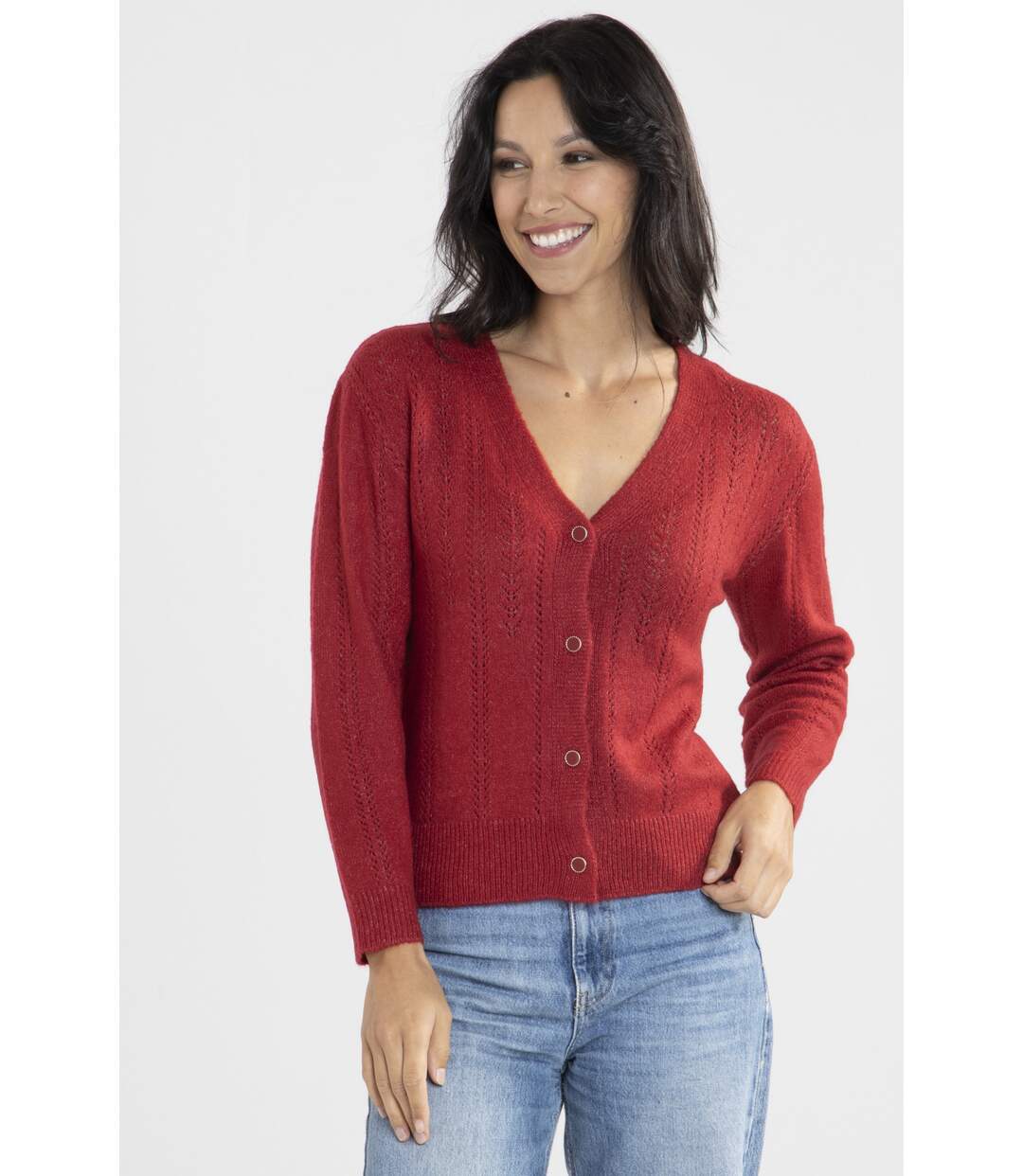 Pull Jacquard Bordeaux-2