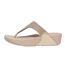 Womens/ladies Lulu Glitz Toe Post Wedge Sandals Rose Gold FitFlop-2