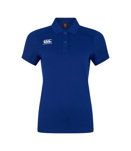 Womens/ladies Club Dry Polo Shirt Royal Blue Canterbury