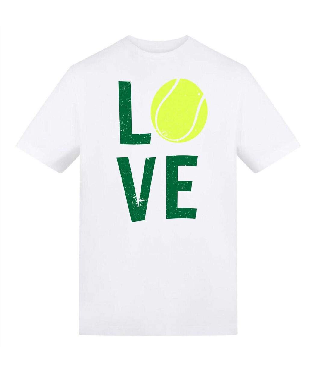 Mens Love Tennis T-shirt White AWD-1