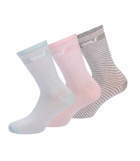 Chaussettes Style À Rayures Femme Rose Bleu Gris Lee