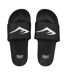 Womens/ladies Logo Sliders Black Silver Everlast-4