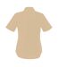 Womens/ladies poplin short-sleeved blouse khaki Premier